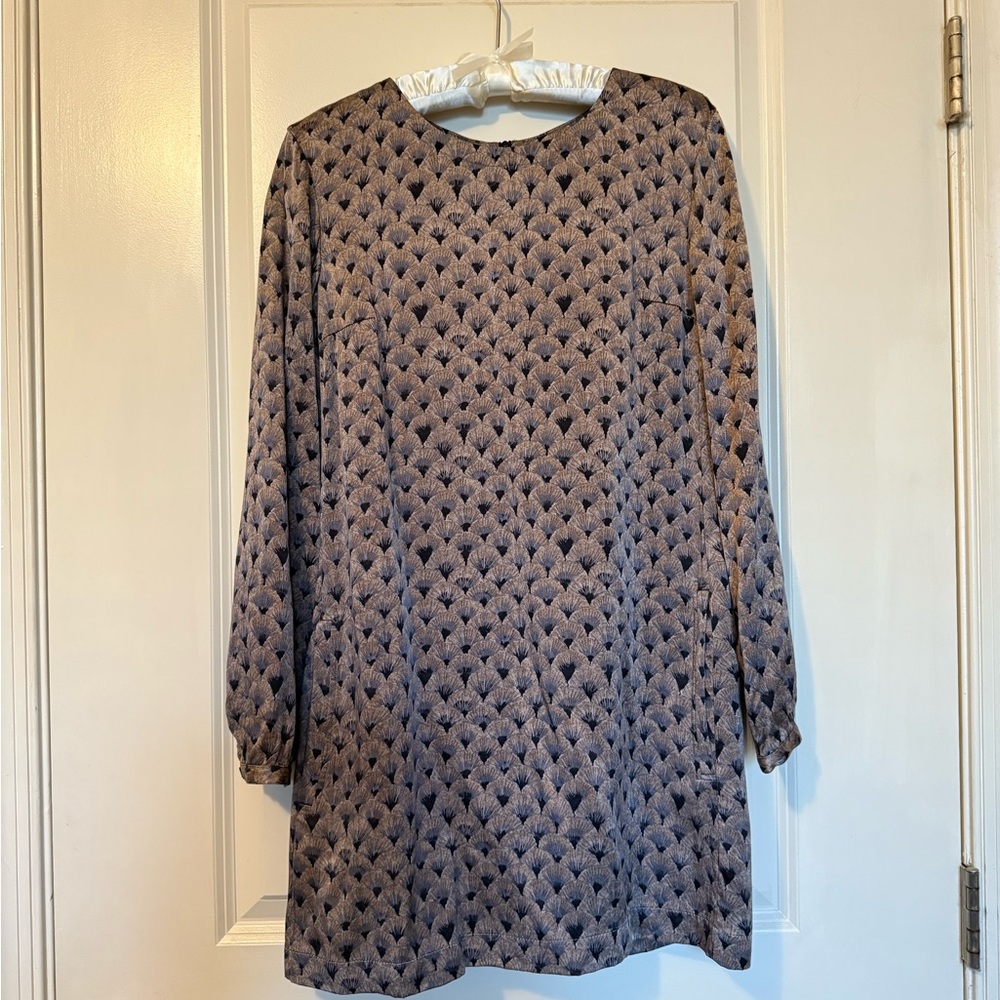 A.P.C. Fan Print Silk Mini Dress
